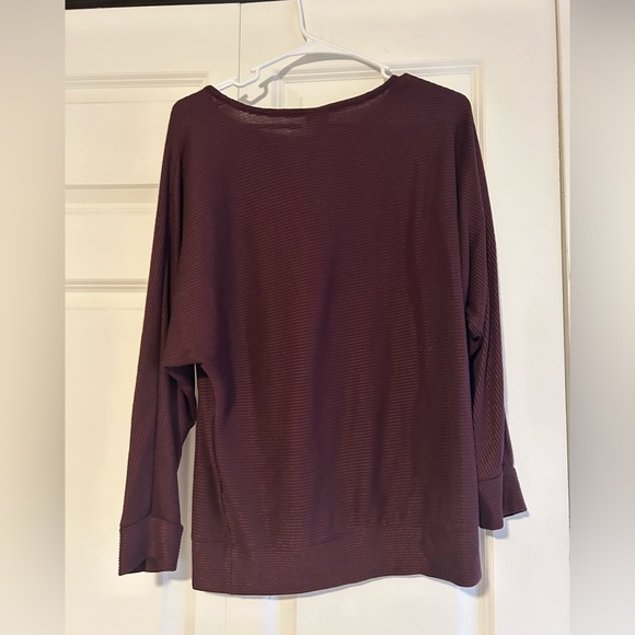 Target A New Day Dark Plum Purple Ribbed Pullover Slouchy Sweater, Size Medium. - Picture 5 of 5